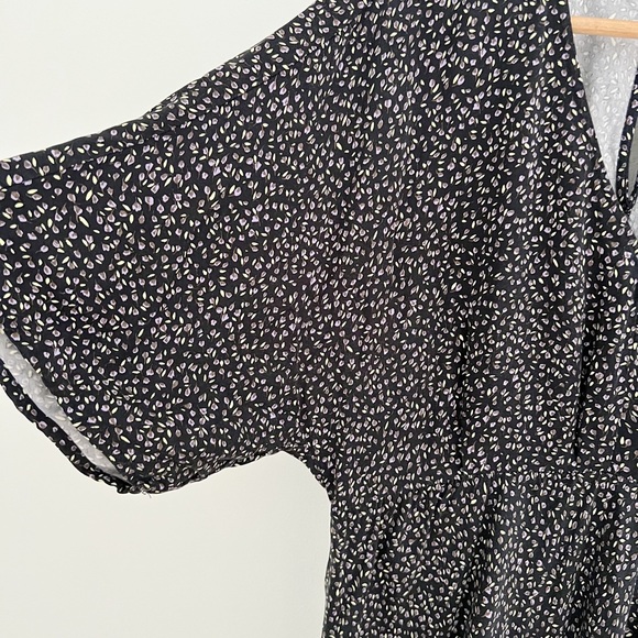 Frank & Oak Printed Short V Neck Dress M - Picture 4 of 4